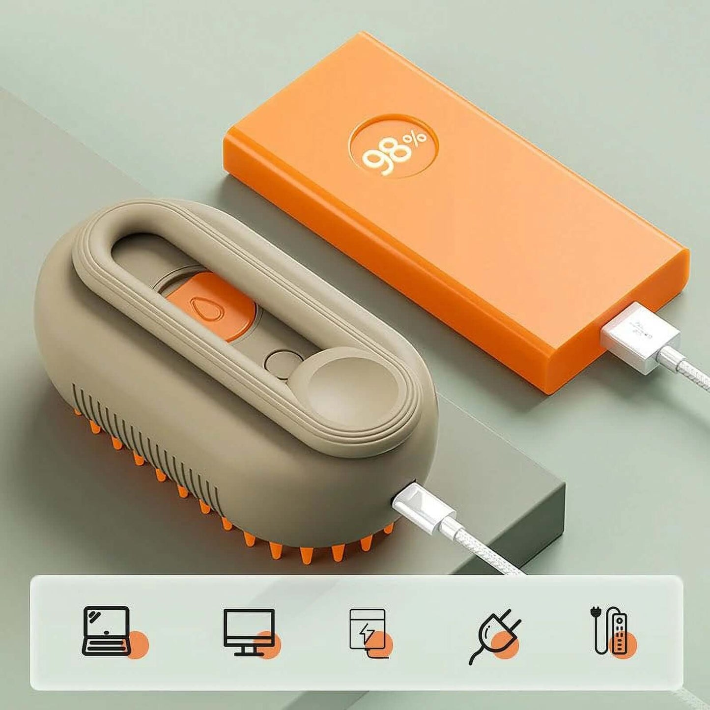 Petvinno™ 3 - in - 1 Steam Grooming Brush - Professional Deshedding & Massage Tool - Petvinno