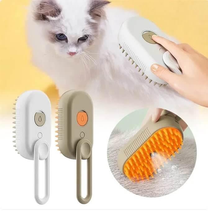 Petvinno™ 3 - in - 1 Steam Grooming Brush - Professional Deshedding & Massage Tool - Petvinno